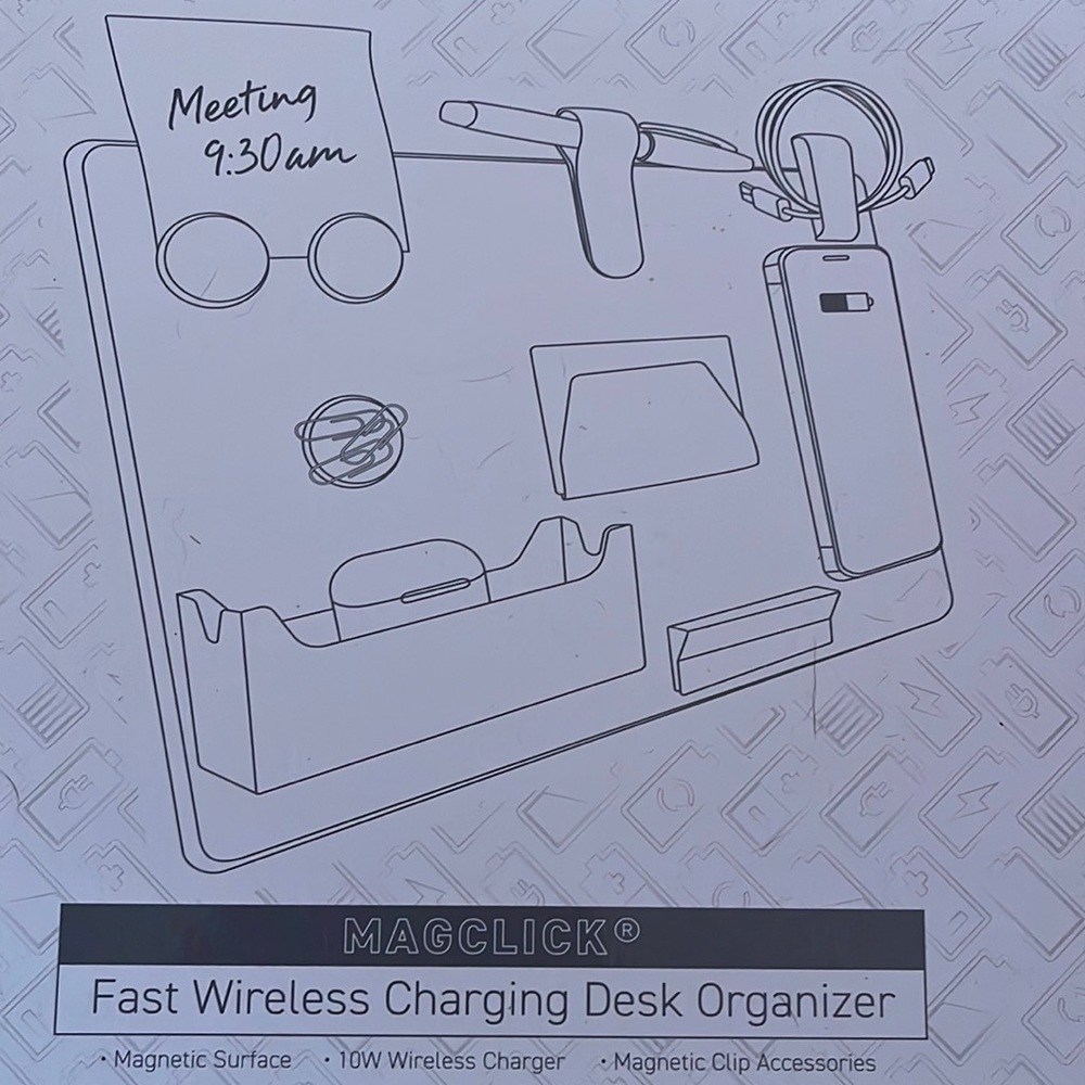 Magclick fast wireless charging desk organizer